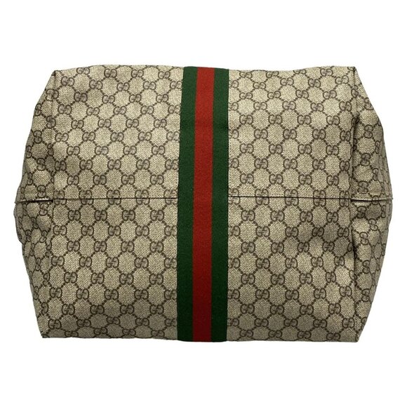 Auth GUCCI GG Supreme,New Jackie,Shelly 758684 Beige Brown PVC Leather - Picture 6 of 16